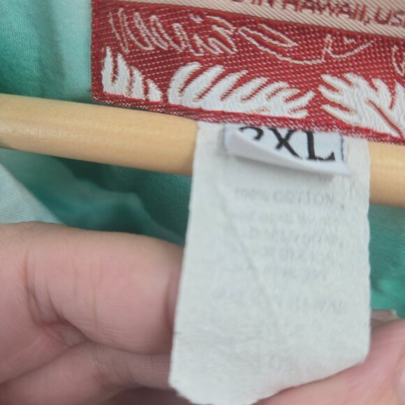 Vintage RJC Hawaiian Aloha Shirt Woody Cars Palms 100% Cotton Button Down 2xl - Picture 16 of 16